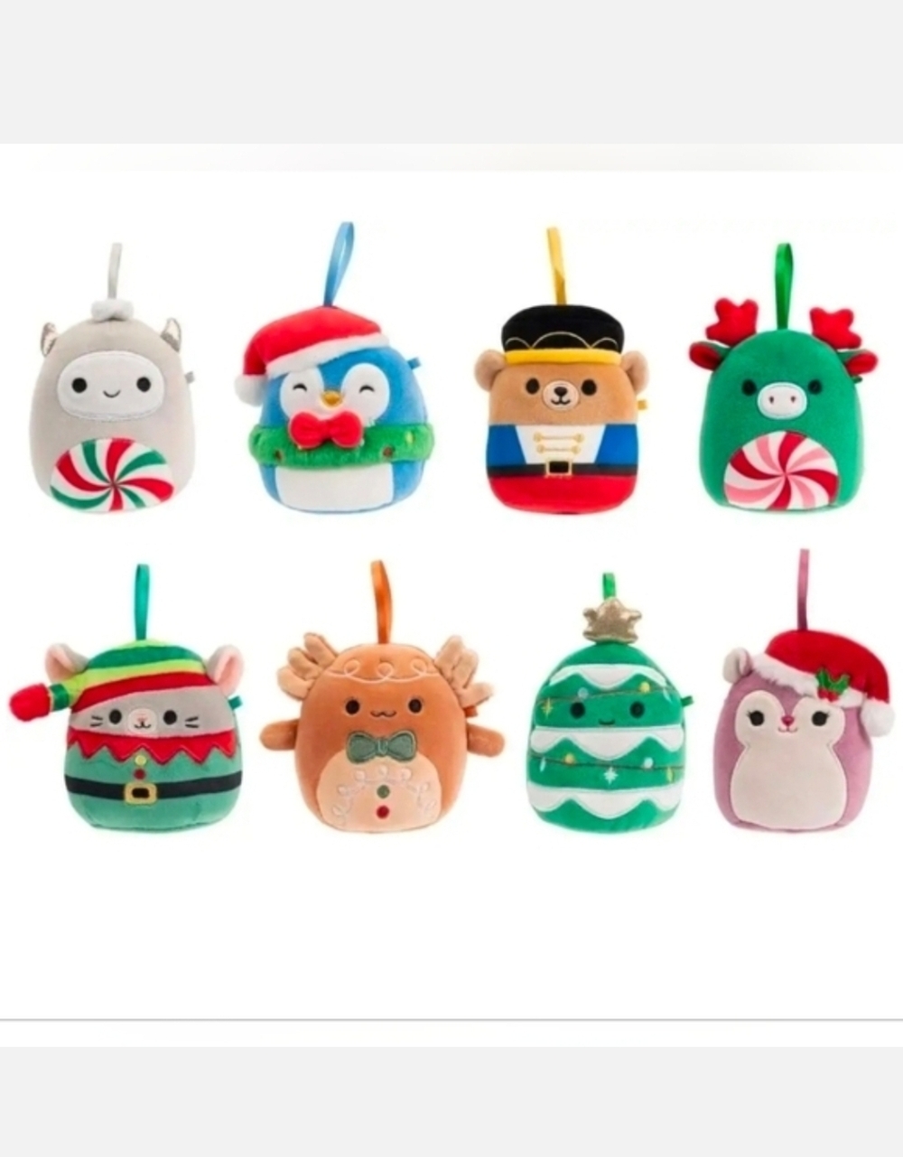 Squishmallows 4 Inch Plush Christmas Ornament 8 Pack Winter New In Package